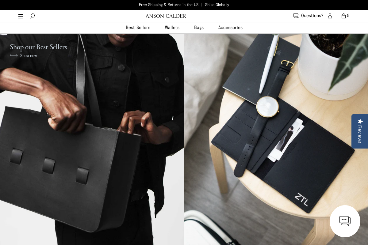 ansoncalder.com homepage screenshot
