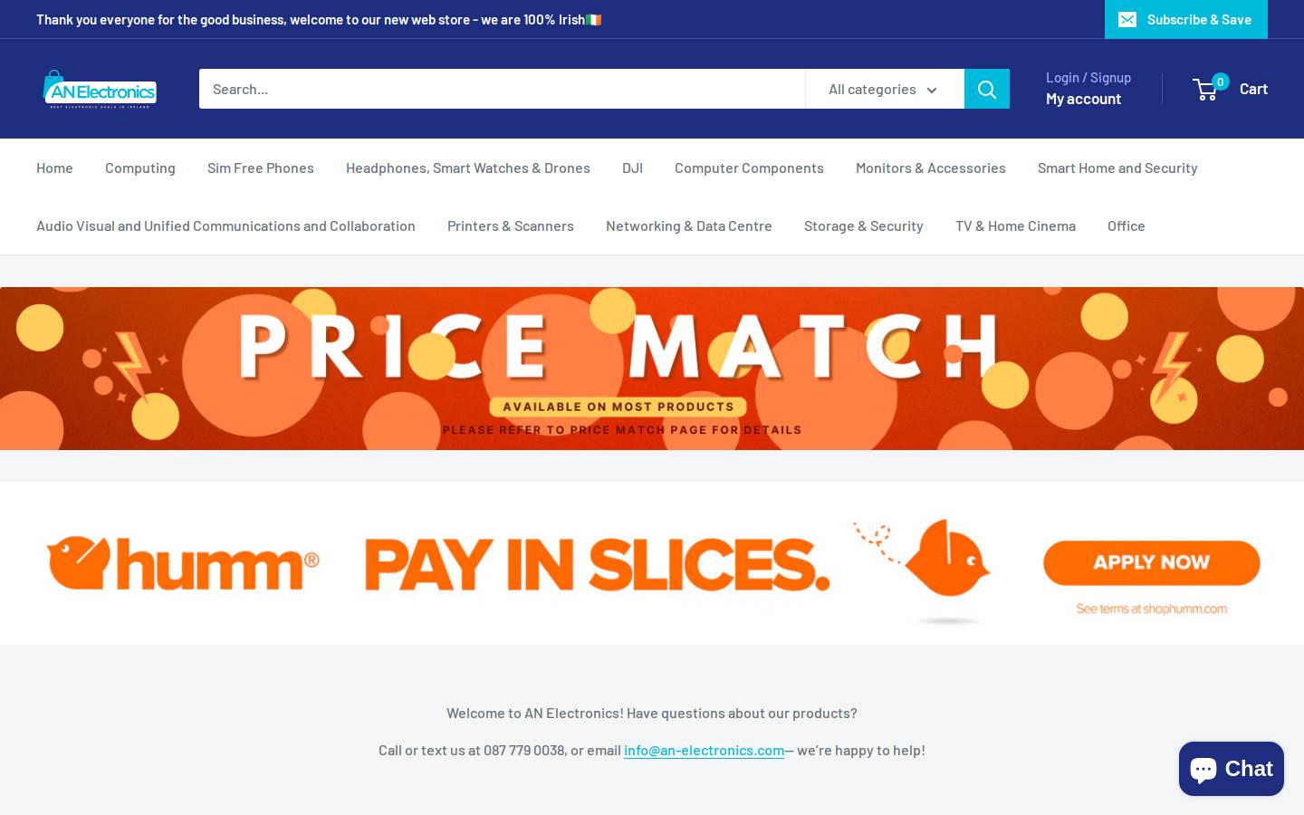 antaonachretail.com homepage screenshot