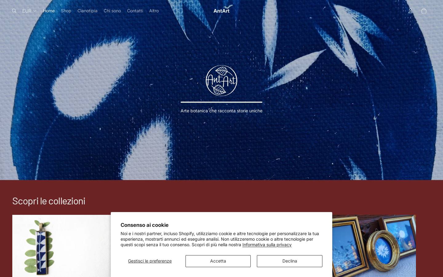 antart.it homepage screenshot
