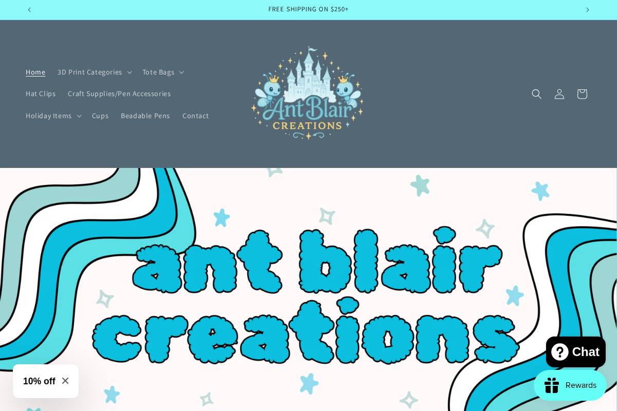 antblaircreations.com homepage screenshot