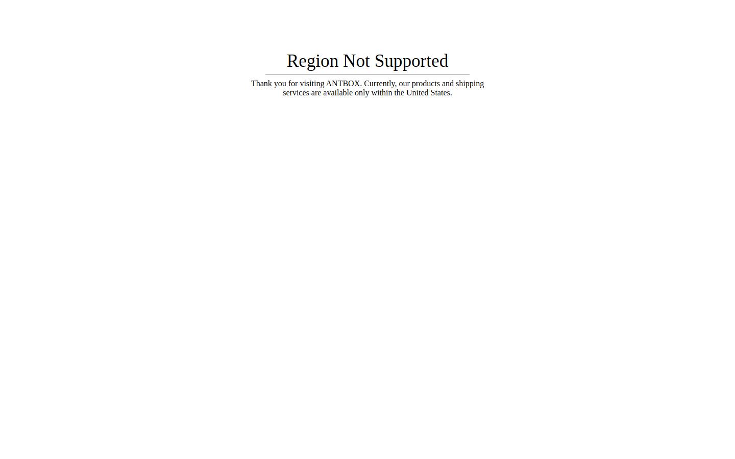 antboxstorage.com homepage screenshot