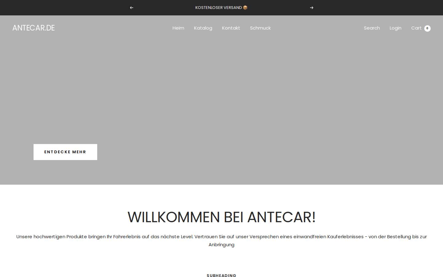 antecar.de homepage screenshot