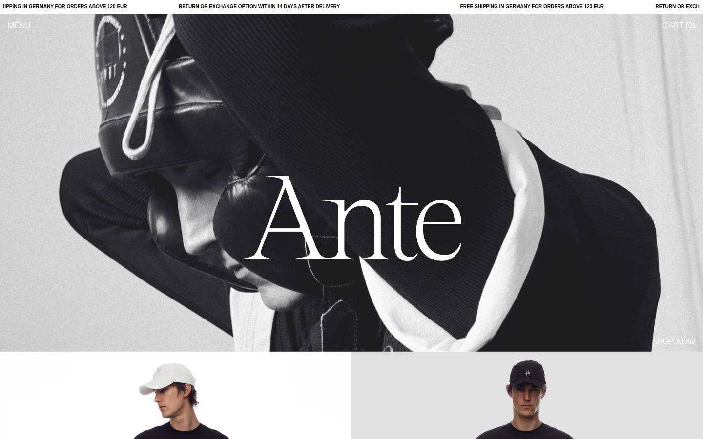 antedesigns.de homepage screenshot