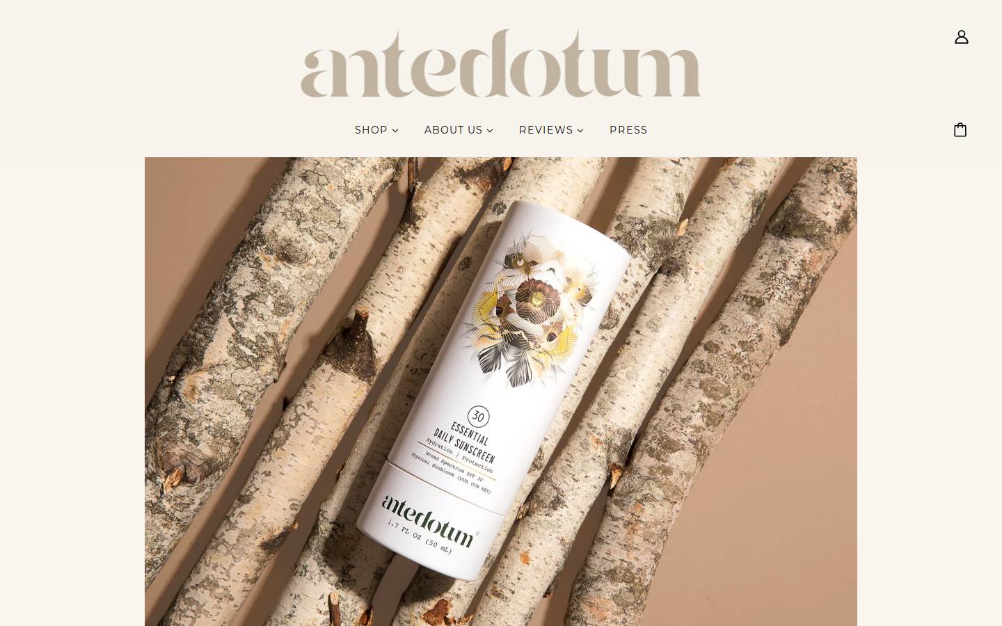 antedotum.com homepage screenshot