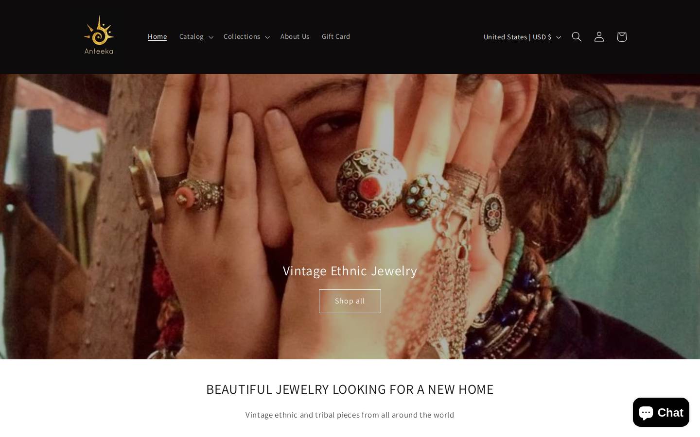 anteeka.com homepage screenshot