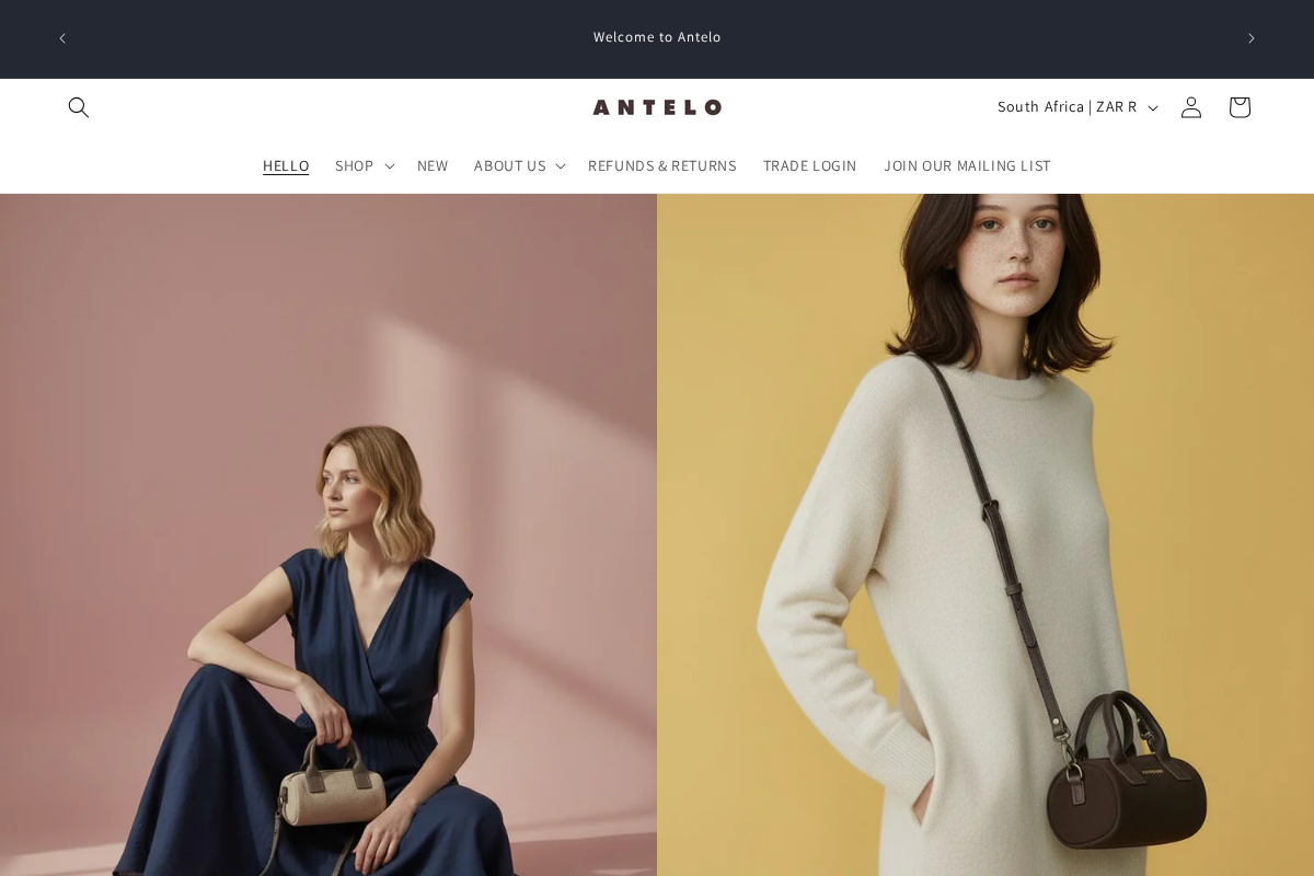 Antelo homepage screenshot