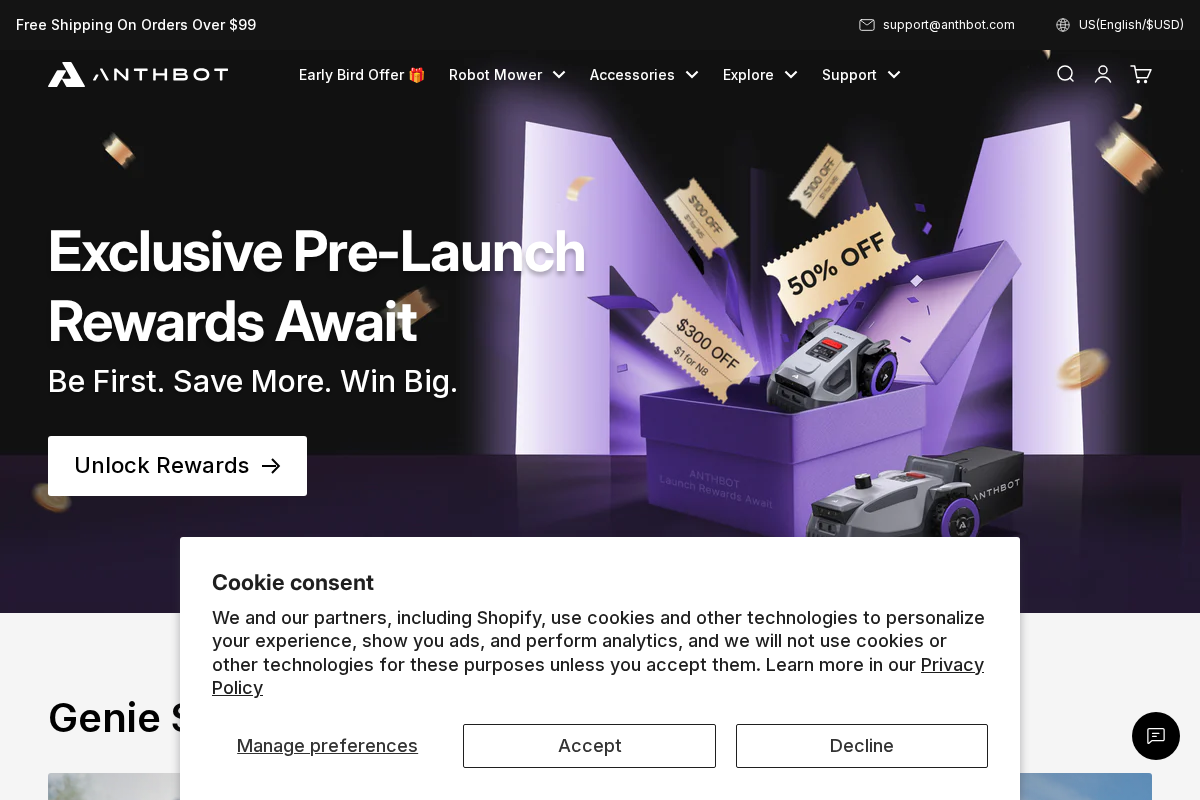 ANTHBOT homepage screenshot