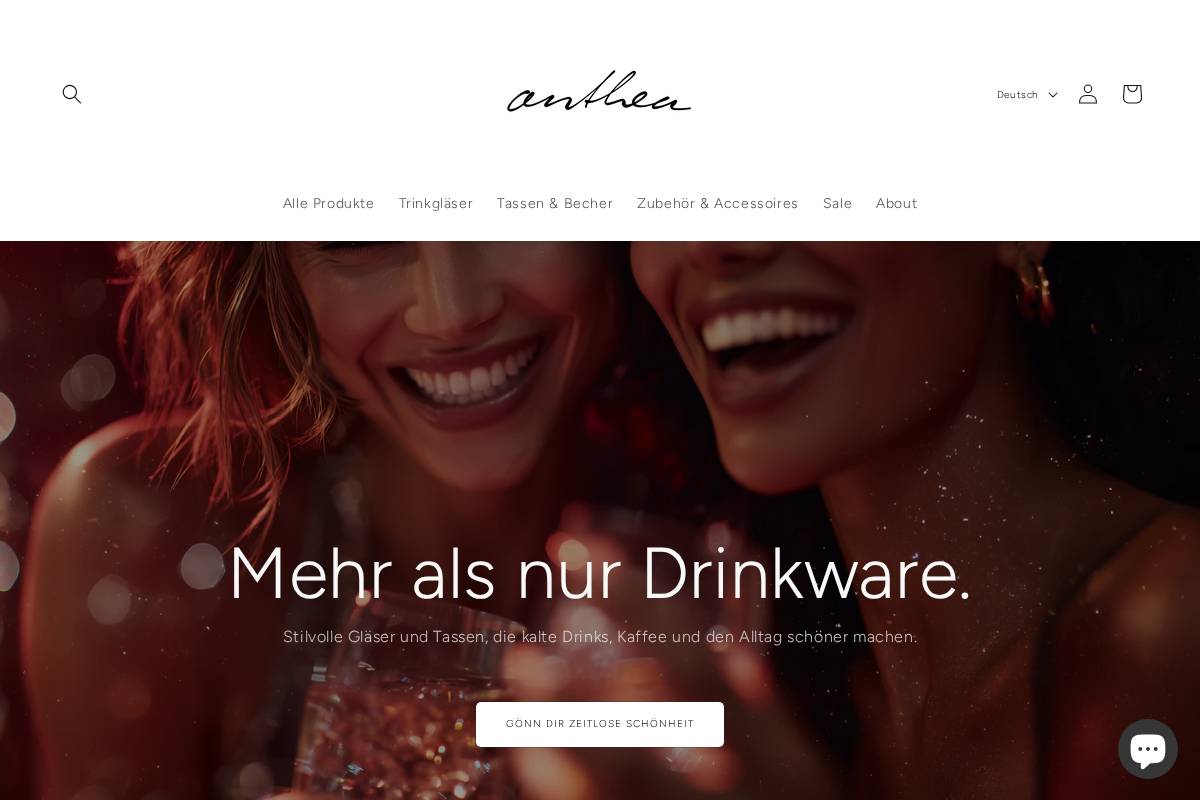 ANTHEA homepage screenshot