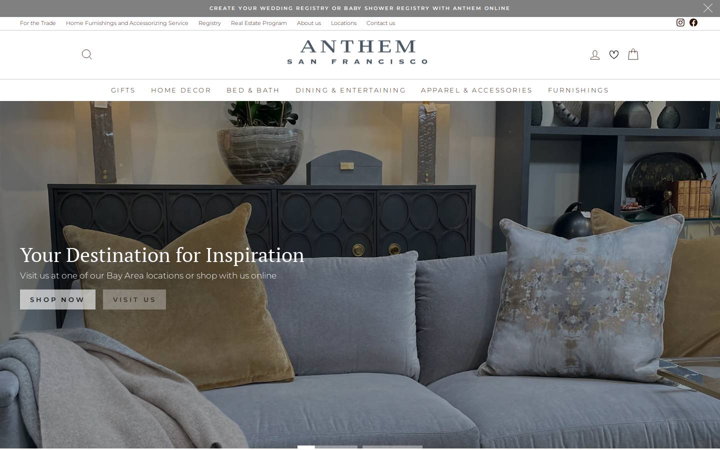 antheminteriors.com homepage screenshot