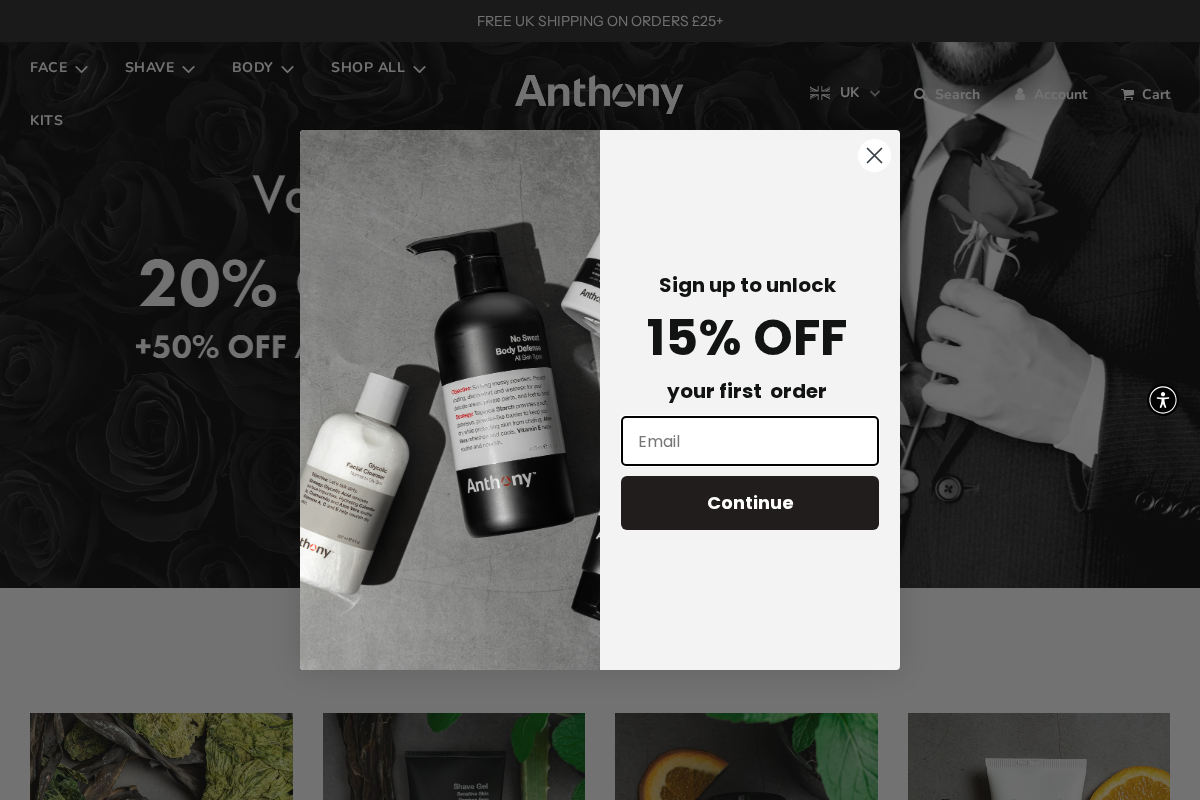 Anthony UK homepage screenshot