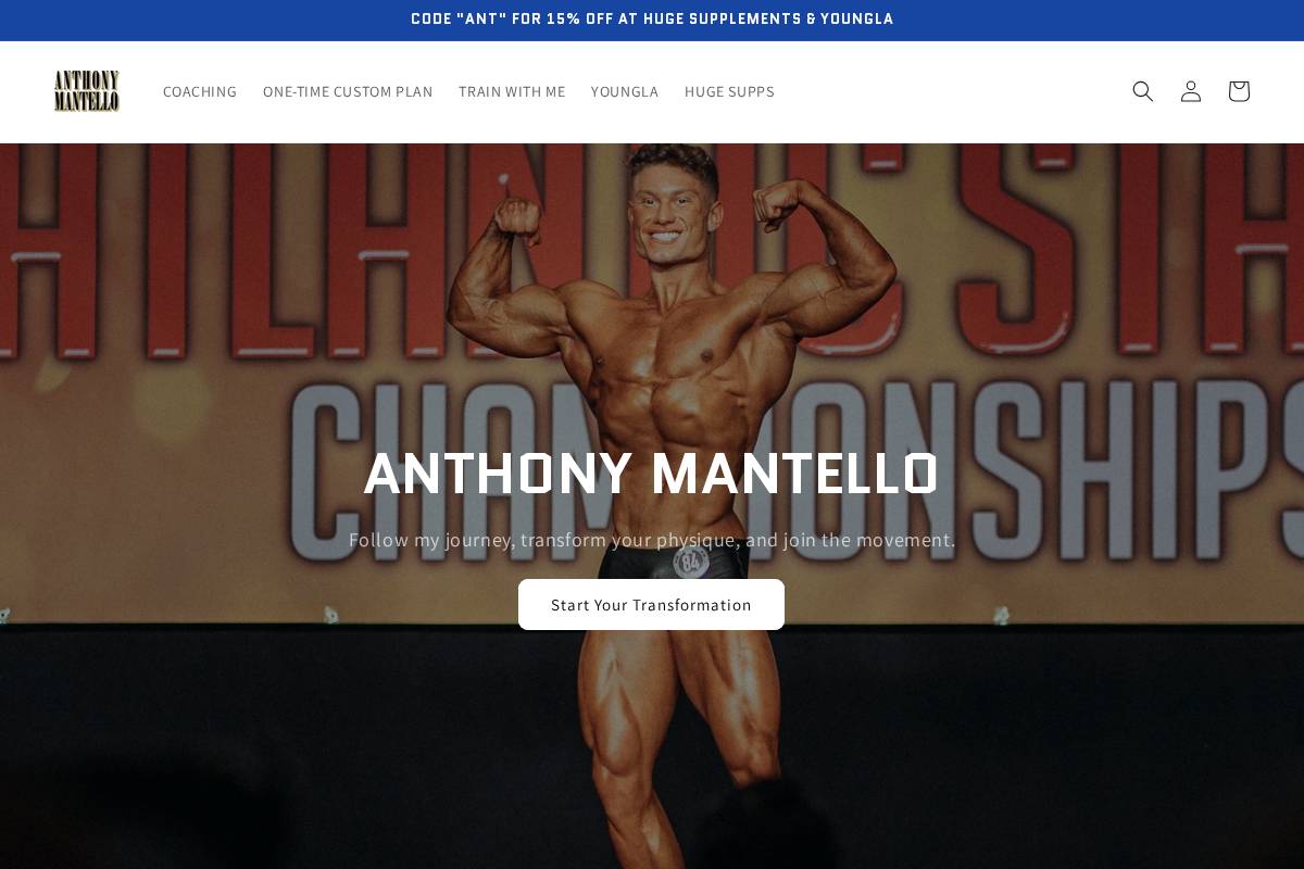 anthonymantello.com homepage screenshot
