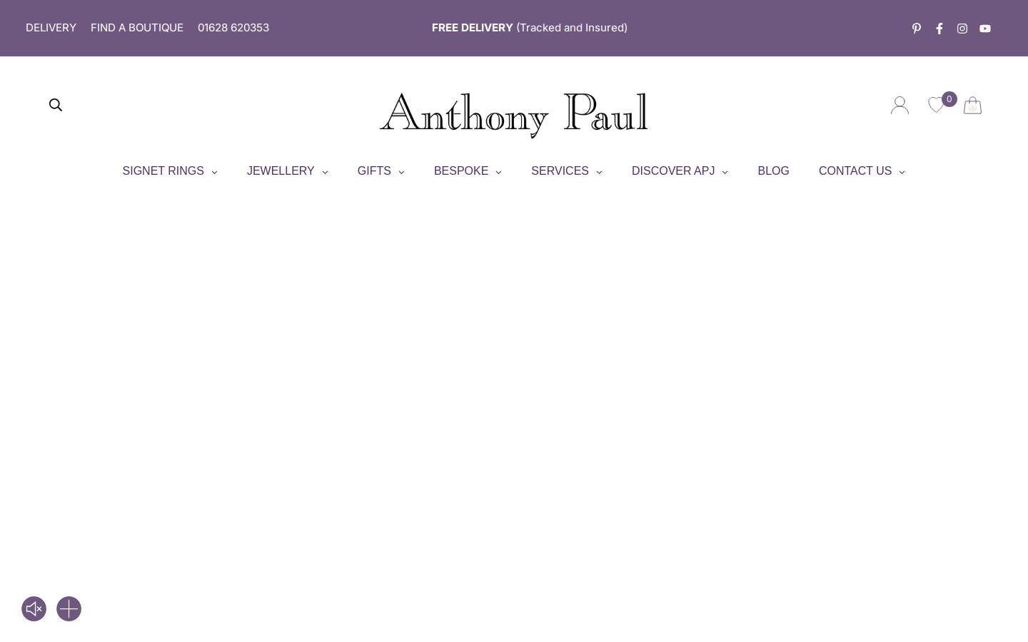 Anthony Paul Jewellery homepage screenshot