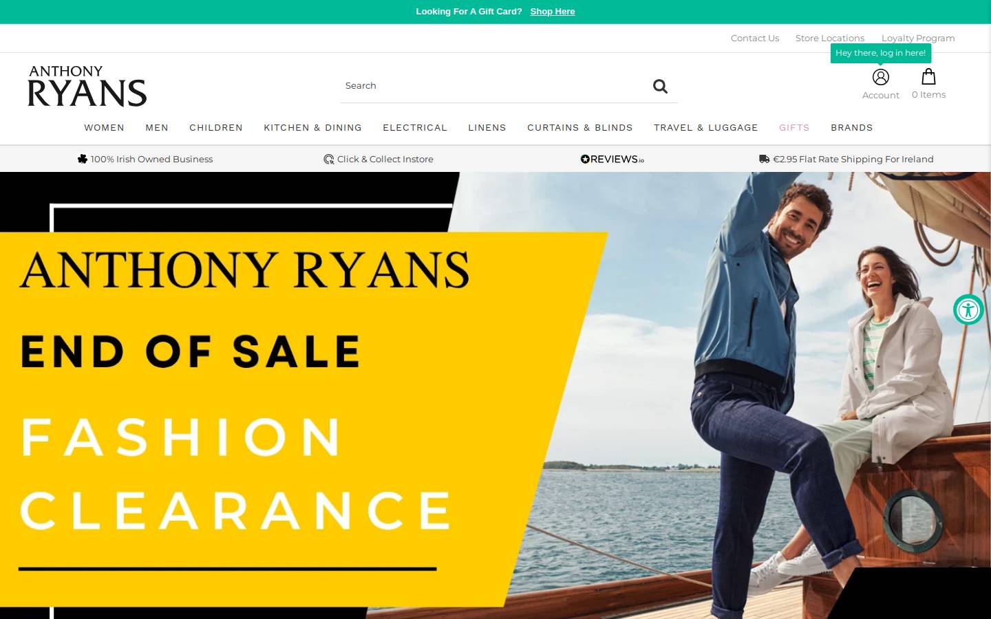 Anthony Ryans homepage screenshot