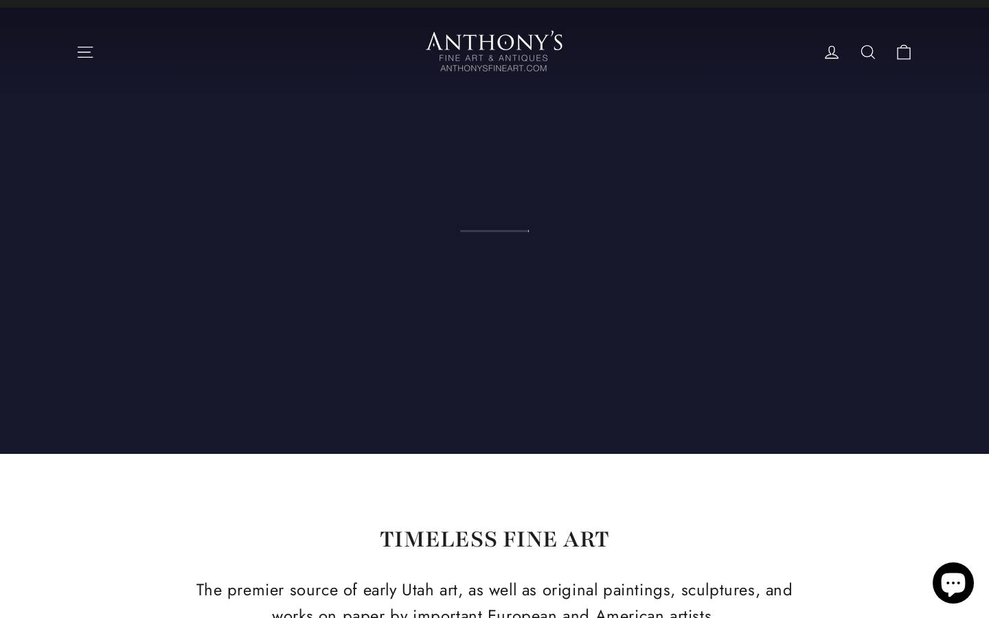 anthonysfineart.com homepage screenshot