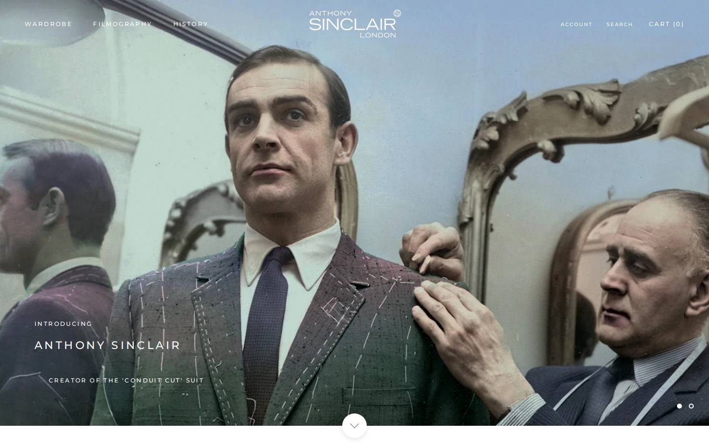 anthonysinclair.com homepage screenshot