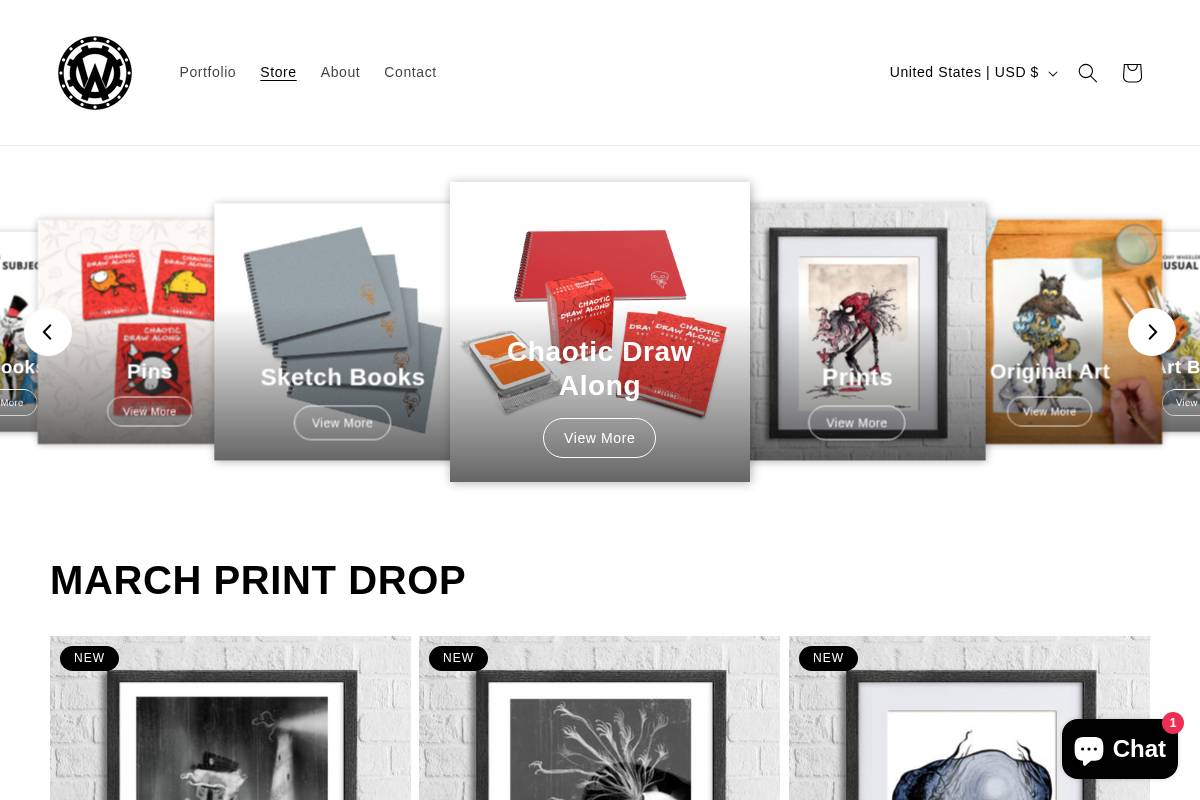 anthonywheelerart.com homepage screenshot