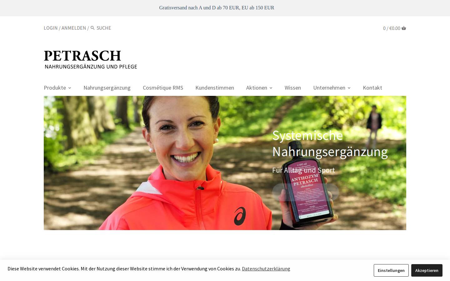 anthozym.de homepage screenshot