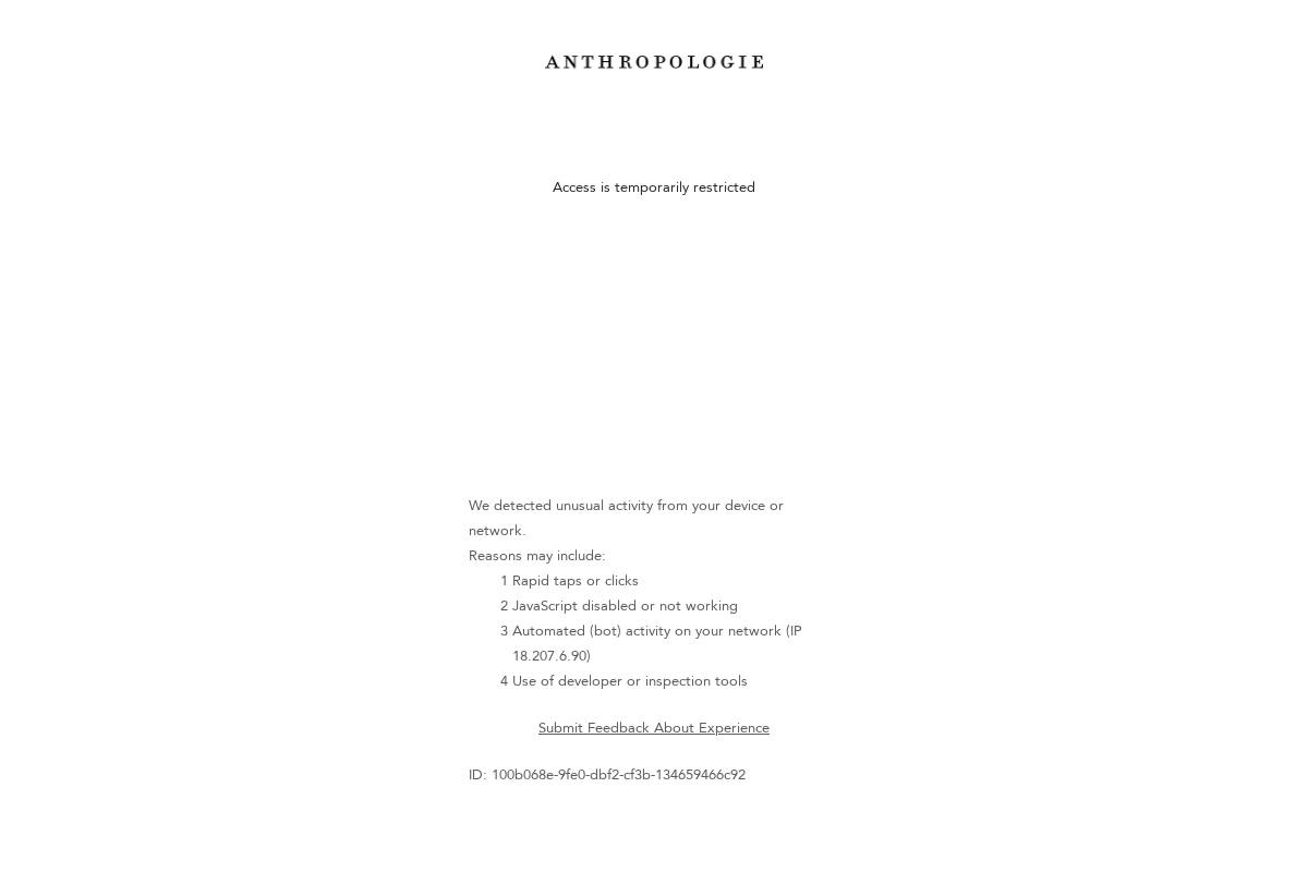anthropologie.com homepage screenshot