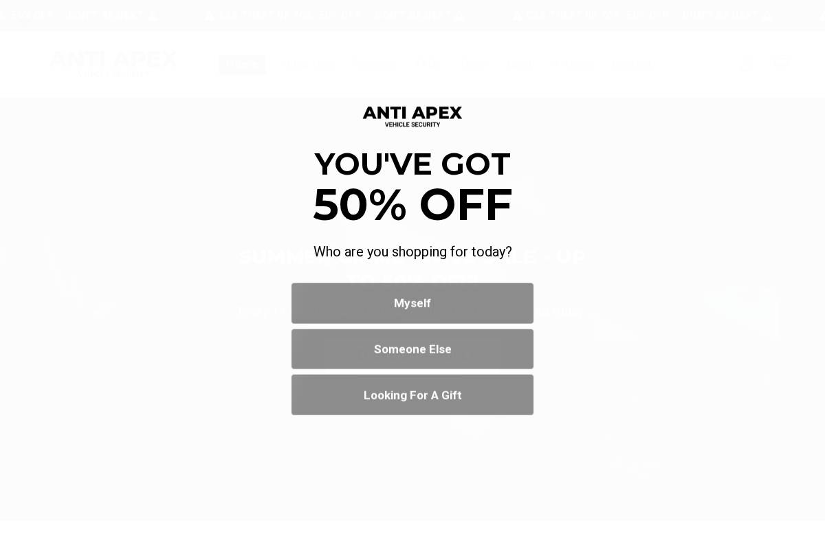 Anti Apex homepage screenshot