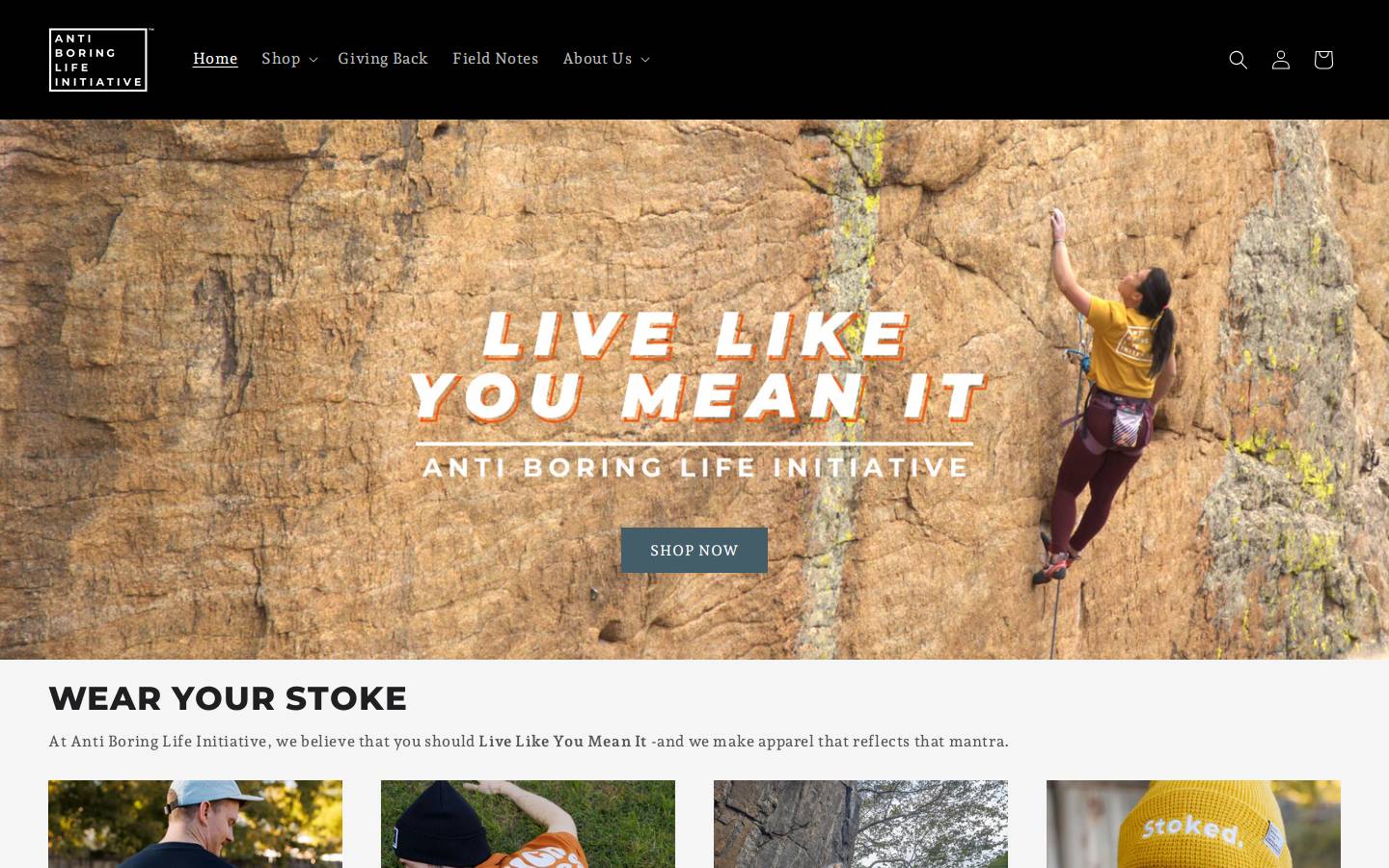 antiboringlife.com homepage screenshot