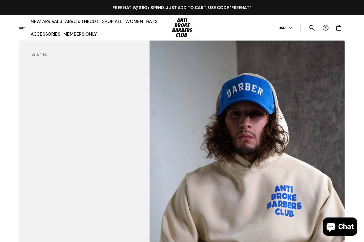 Anti Broke Barbers Club homepage screenshot