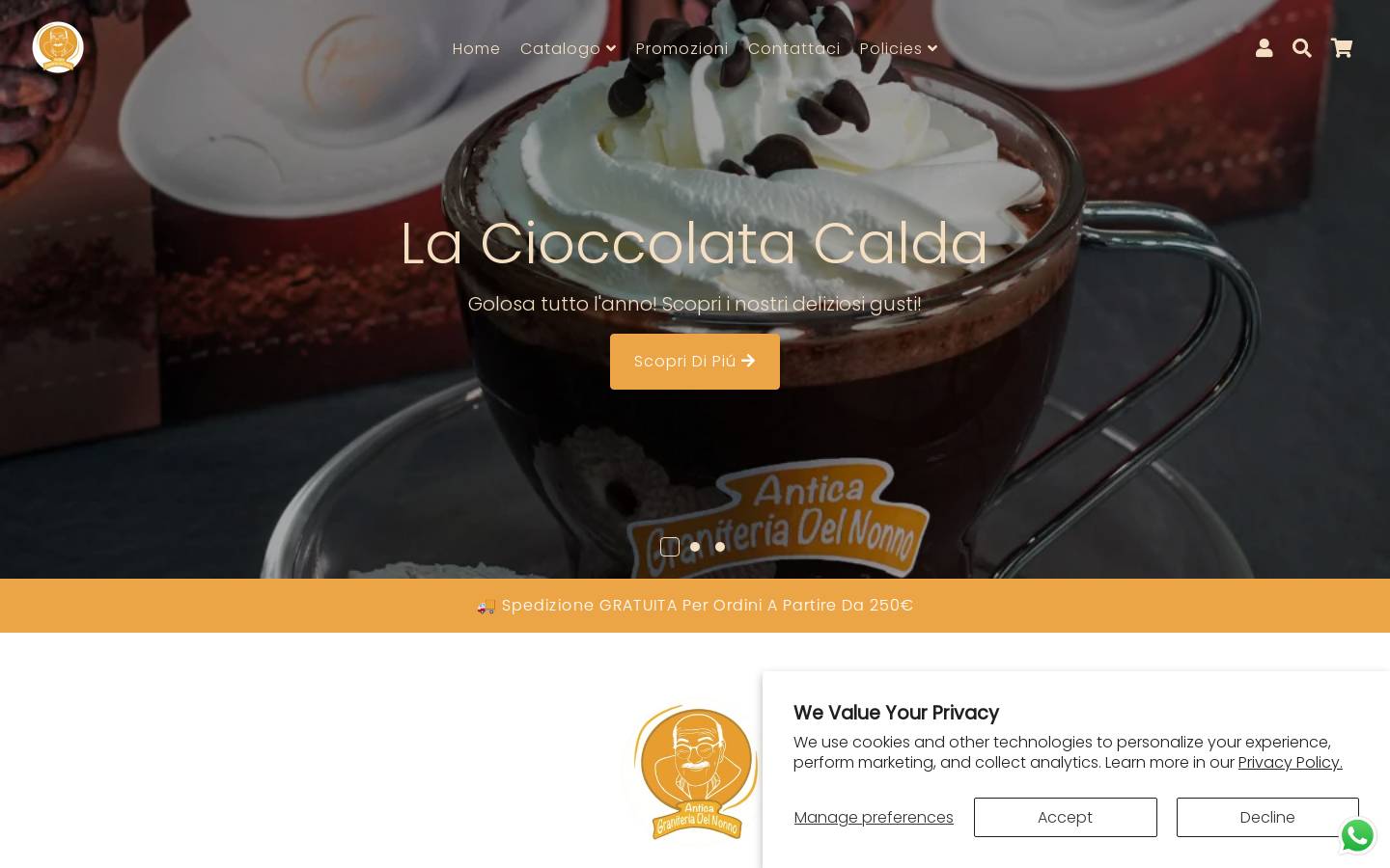 anticagraniteriadelnonno.it homepage screenshot