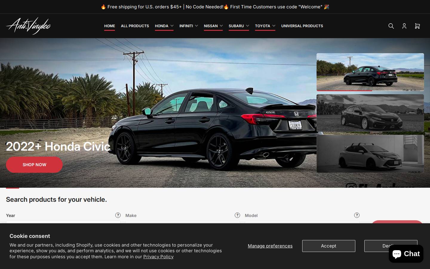 anticarclub.com homepage screenshot