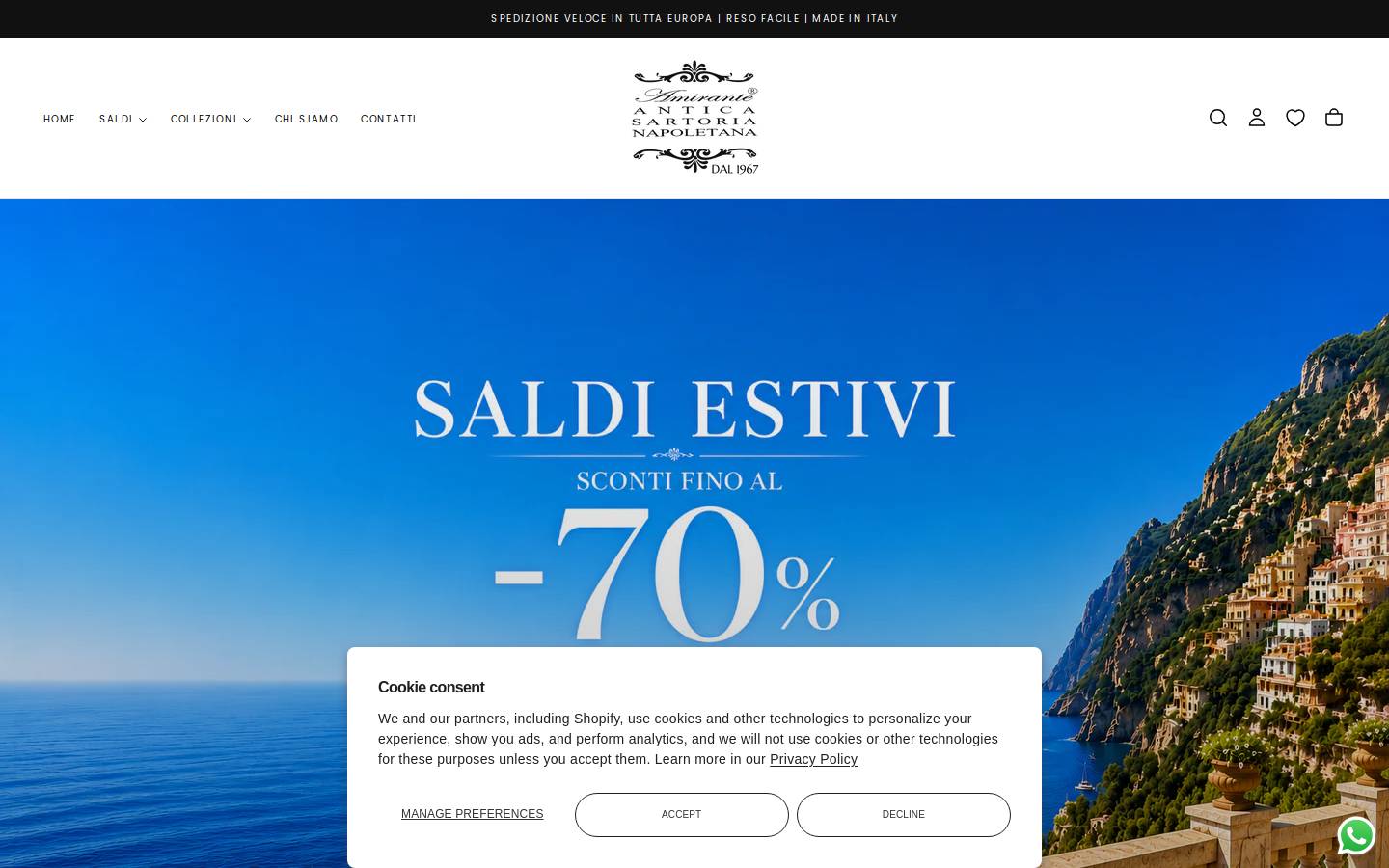 Anticasartorianapoletana homepage screenshot