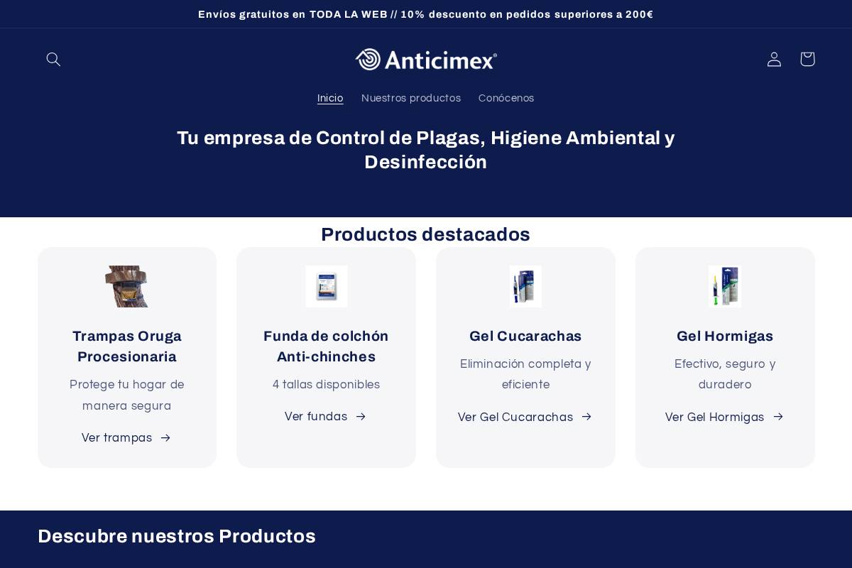 Flick Anticimex homepage screenshot