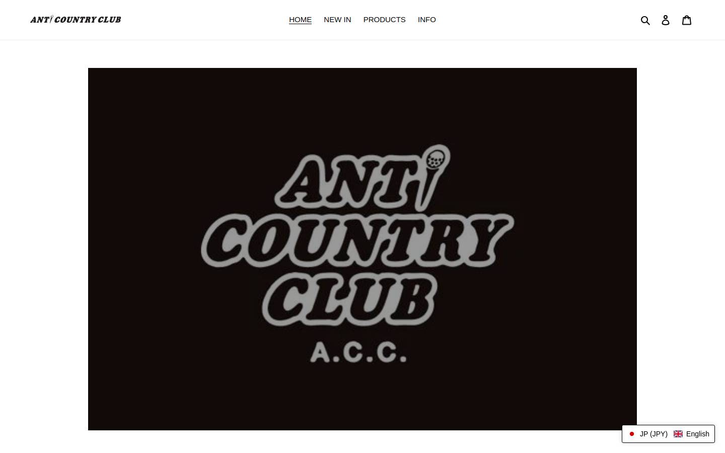 anticountryclubtokyo.com homepage screenshot