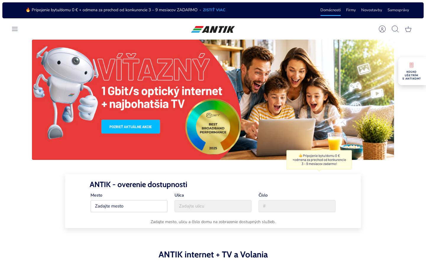 antik.sk homepage screenshot