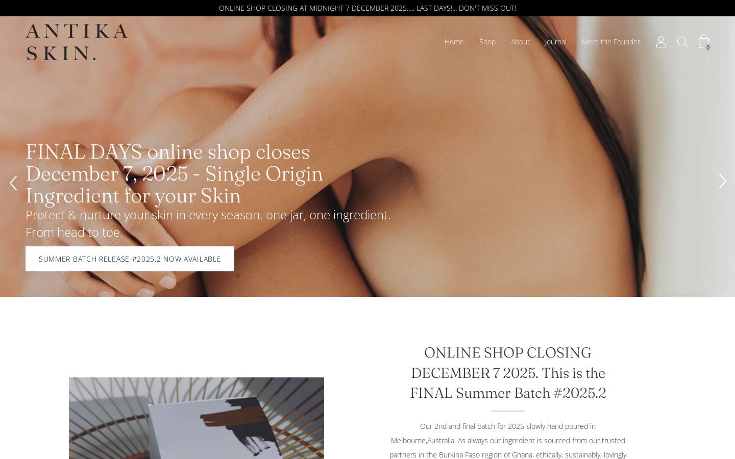 antikaskin.com homepage screenshot