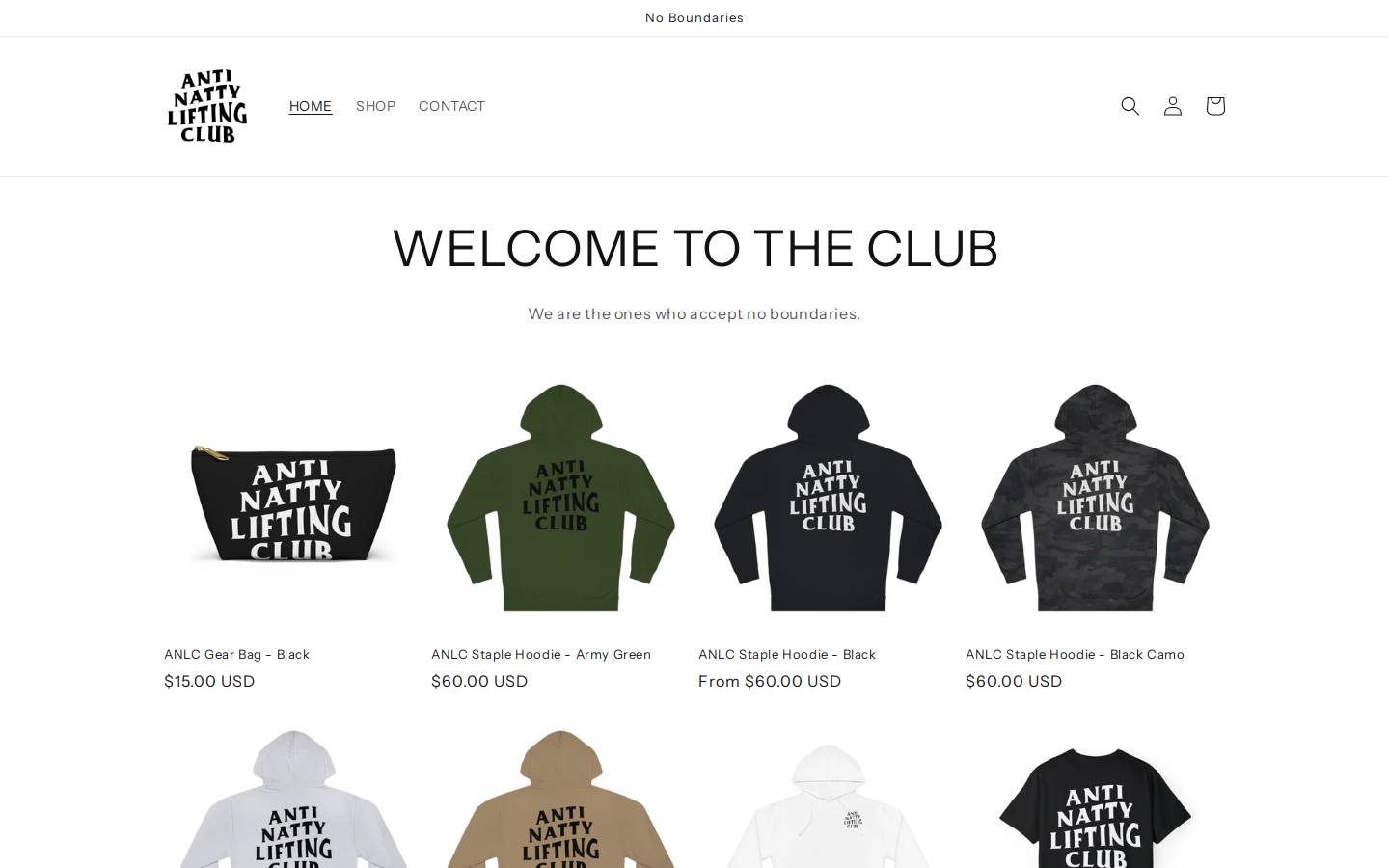 antinattyliftingclub.com homepage screenshot