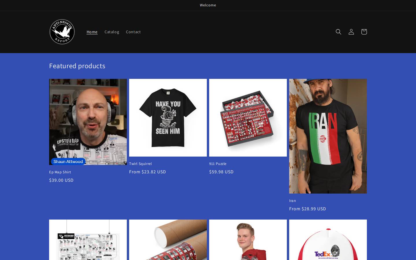 antineocon.com homepage screenshot
