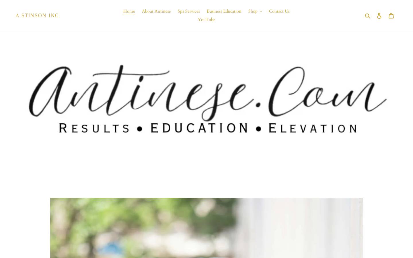 antinese.com homepage screenshot