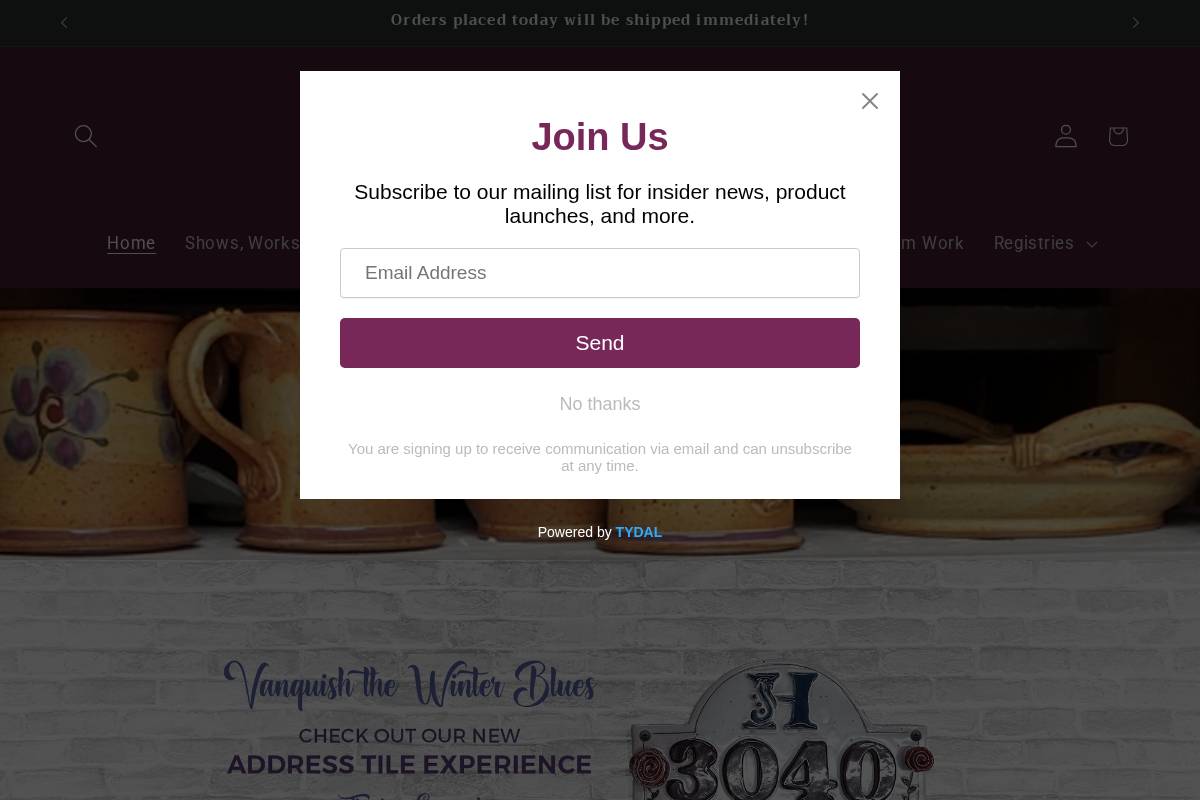 antiochpottery.com homepage screenshot