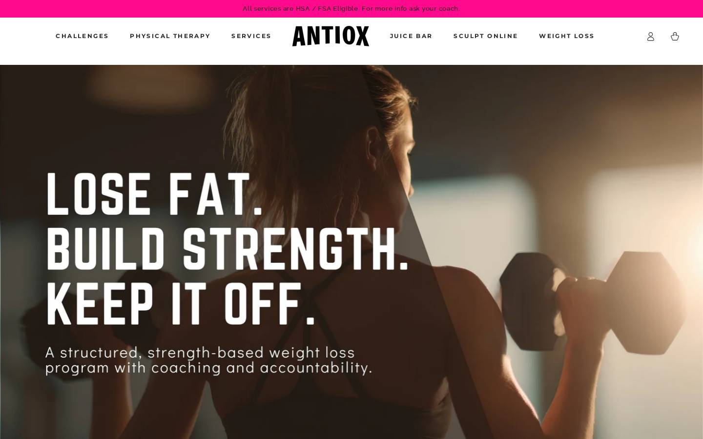 antioxwellness.com homepage screenshot