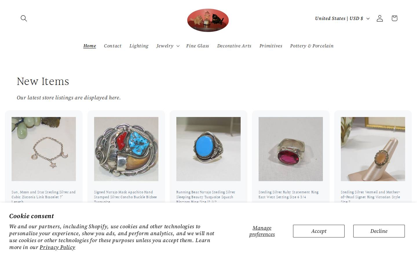 antiquechicandgeek.com homepage screenshot