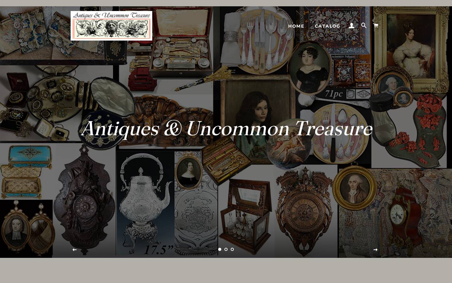 antiques-uncommon-treasure.com homepage screenshot