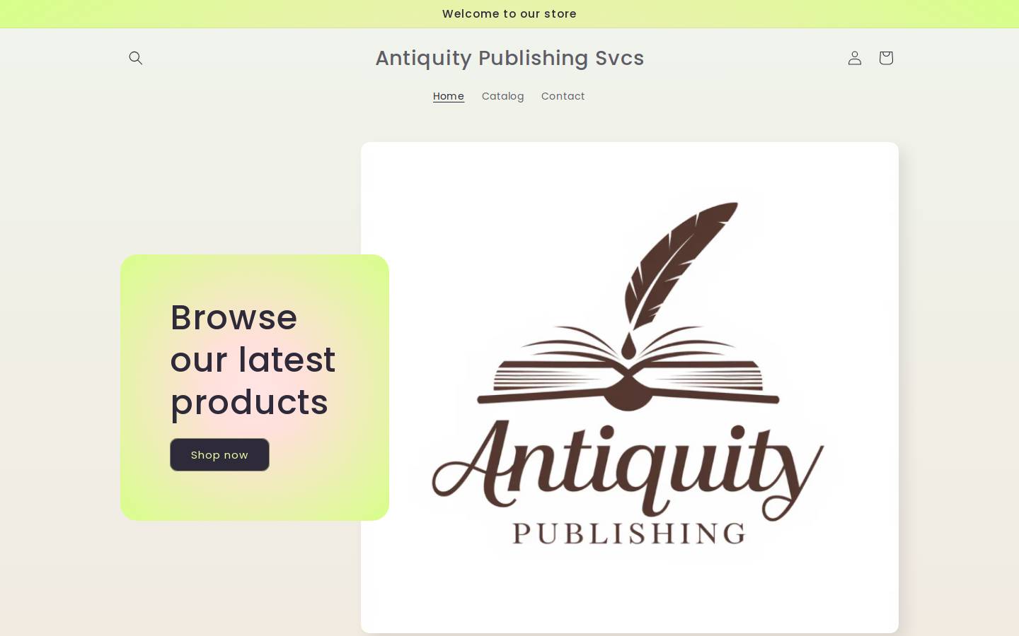 antiquitypublishing.com homepage screenshot