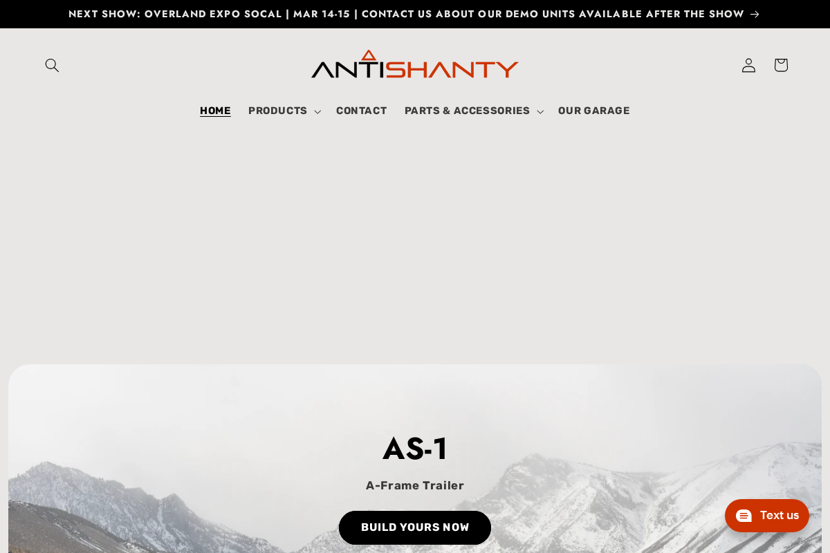 ANTISHANTY homepage screenshot