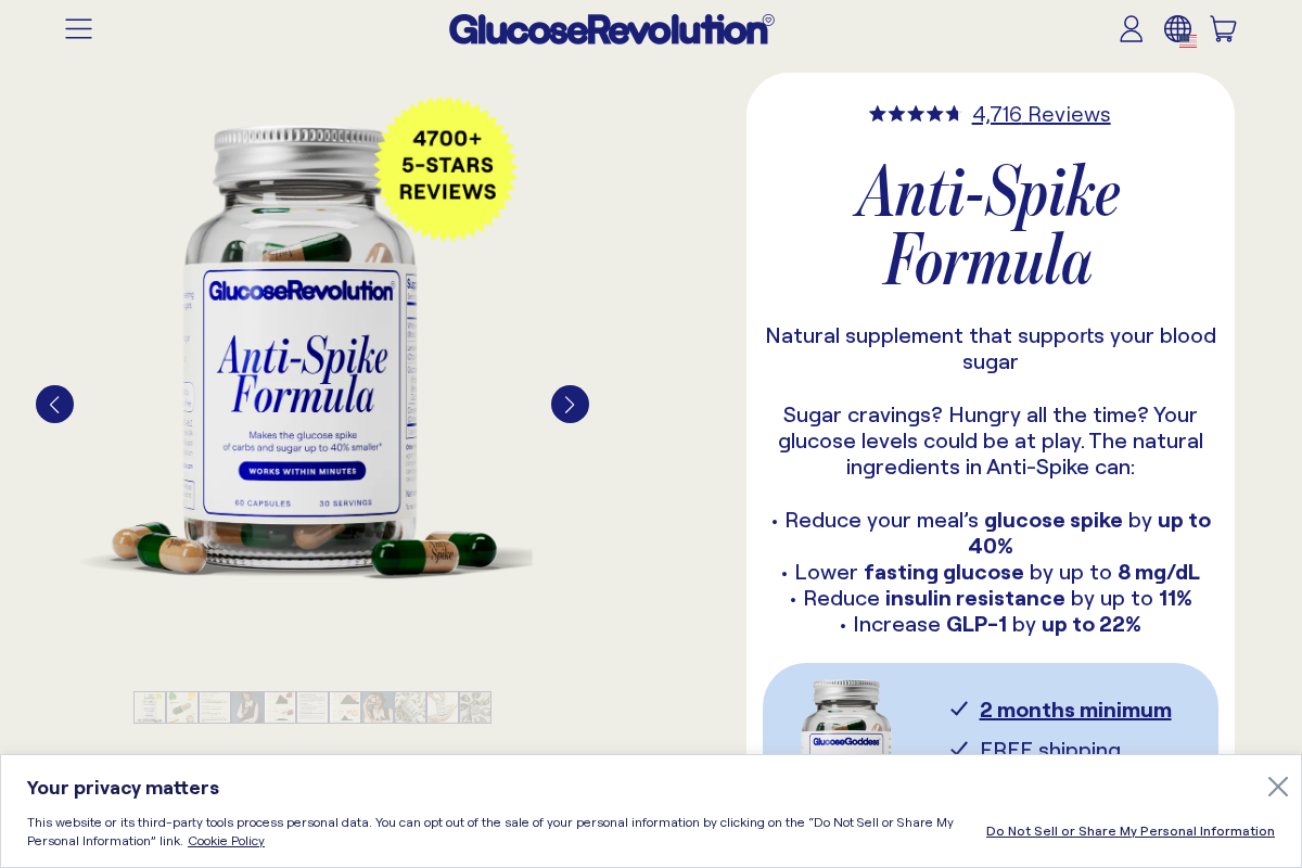 Glucose Goddess homepage screenshot