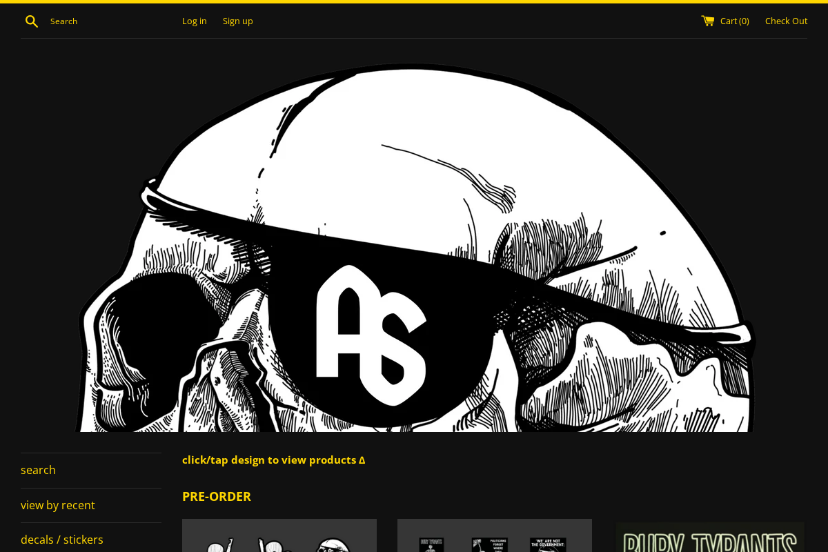 ANTISTATE homepage screenshot