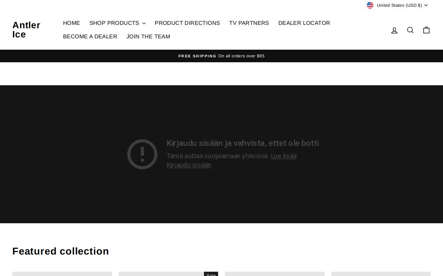 antlerice.com homepage screenshot