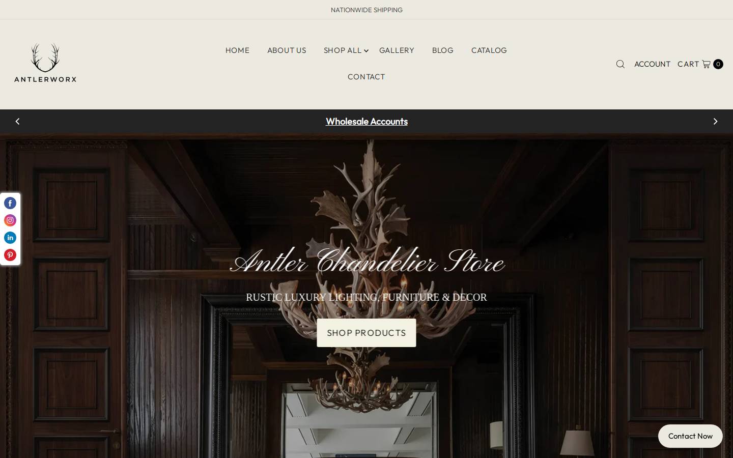 antlerworx.com homepage screenshot