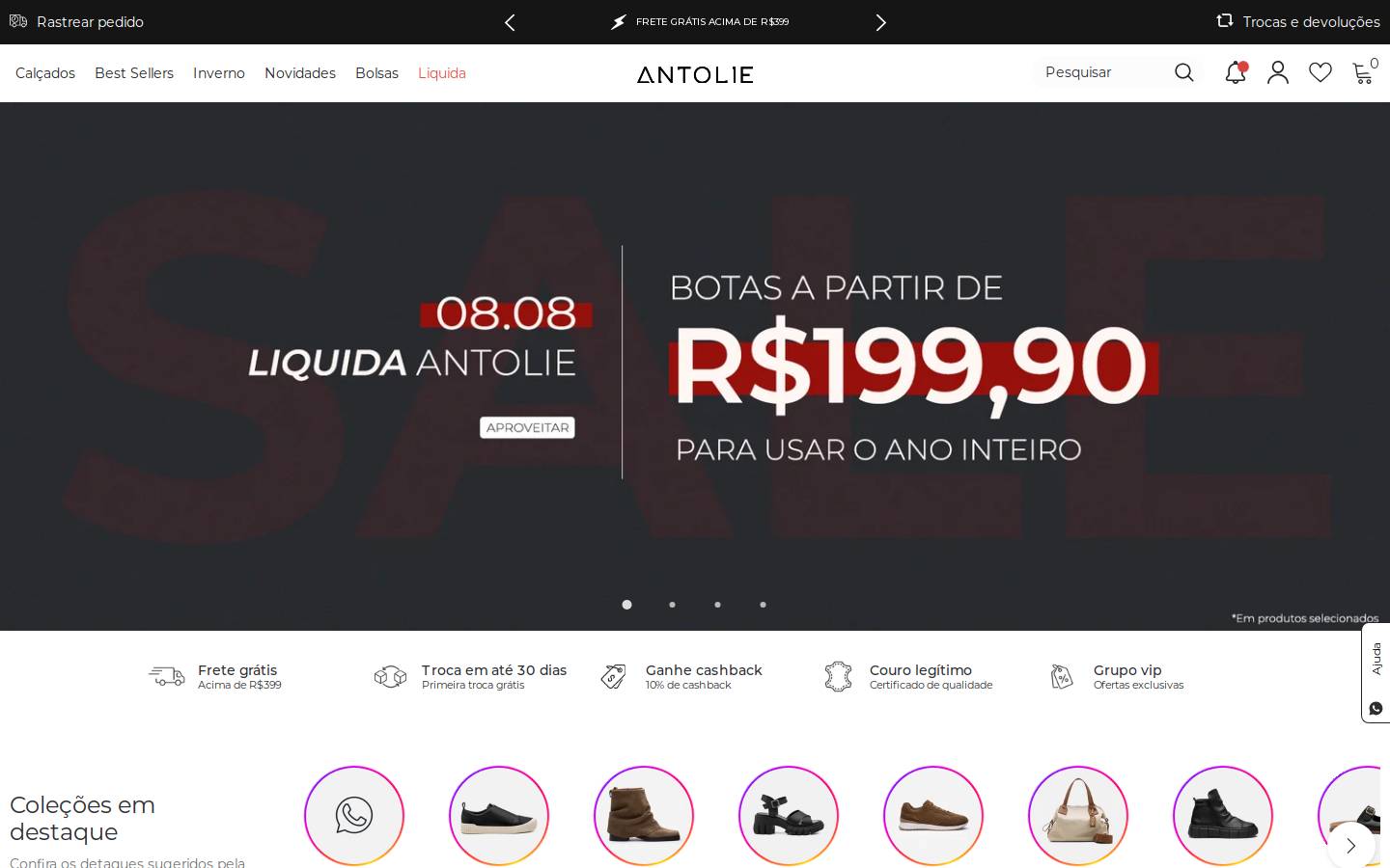 antolie.com.br homepage screenshot