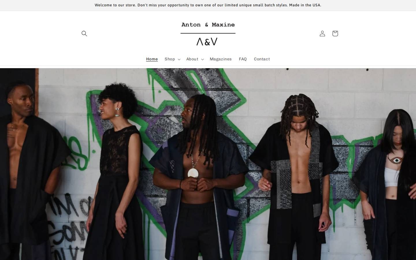 antonandmaxine.com homepage screenshot
