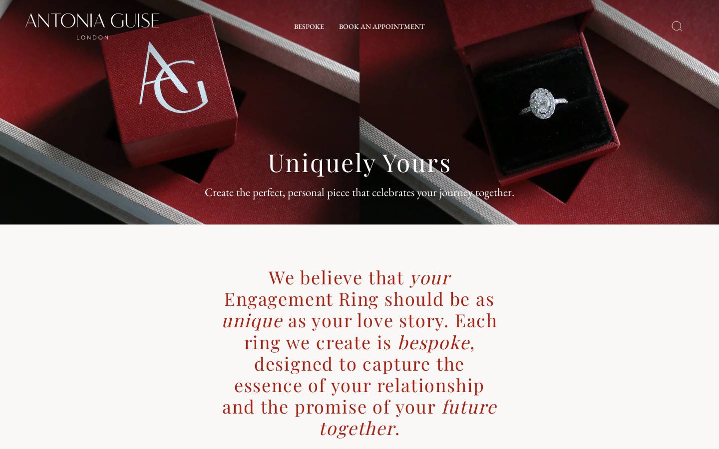 Antonia Guise homepage screenshot