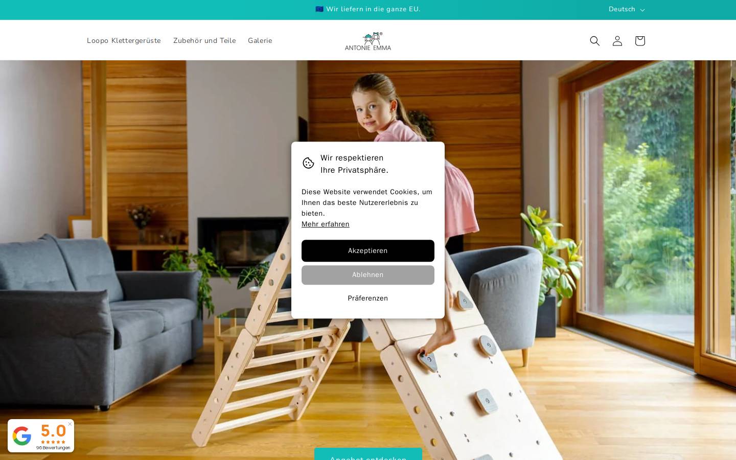Antonie Emma homepage screenshot