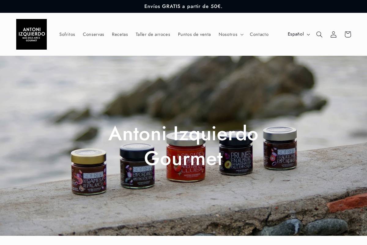 antoniizquierdo.com homepage screenshot